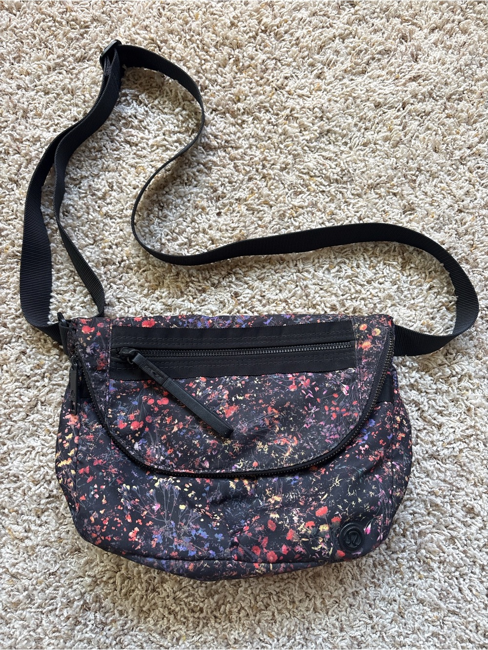 Lululemon Festival Bag II 5L Flowerescent Multi/Black Crossbody Floral